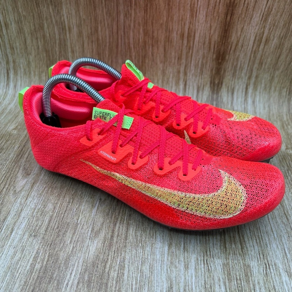 Nike Zoom Superfly Elite 2 Men's 9.5 Bright Crimson Sprint Spikes FZ9662-600 NEW